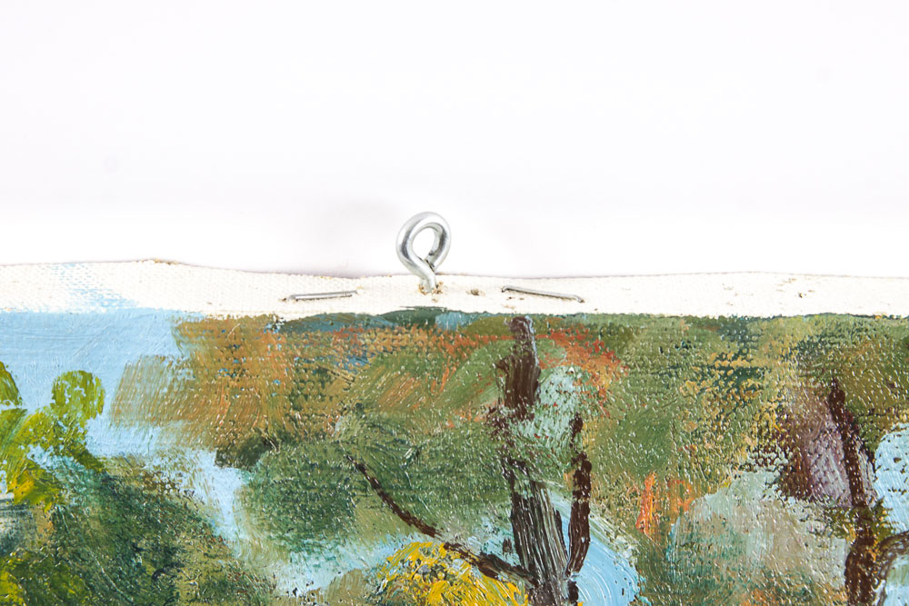 Judge Ed Hummer Oil Painting on Canvas of Wooded Scene