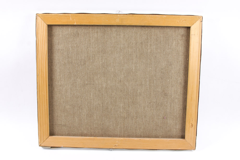 Judge Ed Hummer Oil Painting on Canvas of Wooded Scene