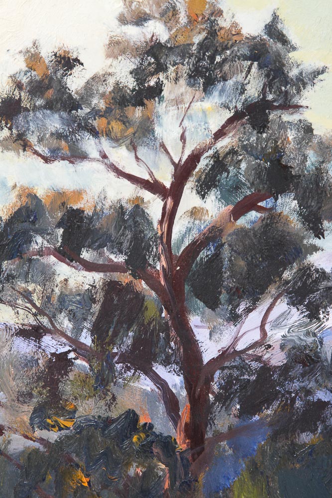 Ed Hummer Oil Painting on Board "House in the Woods"