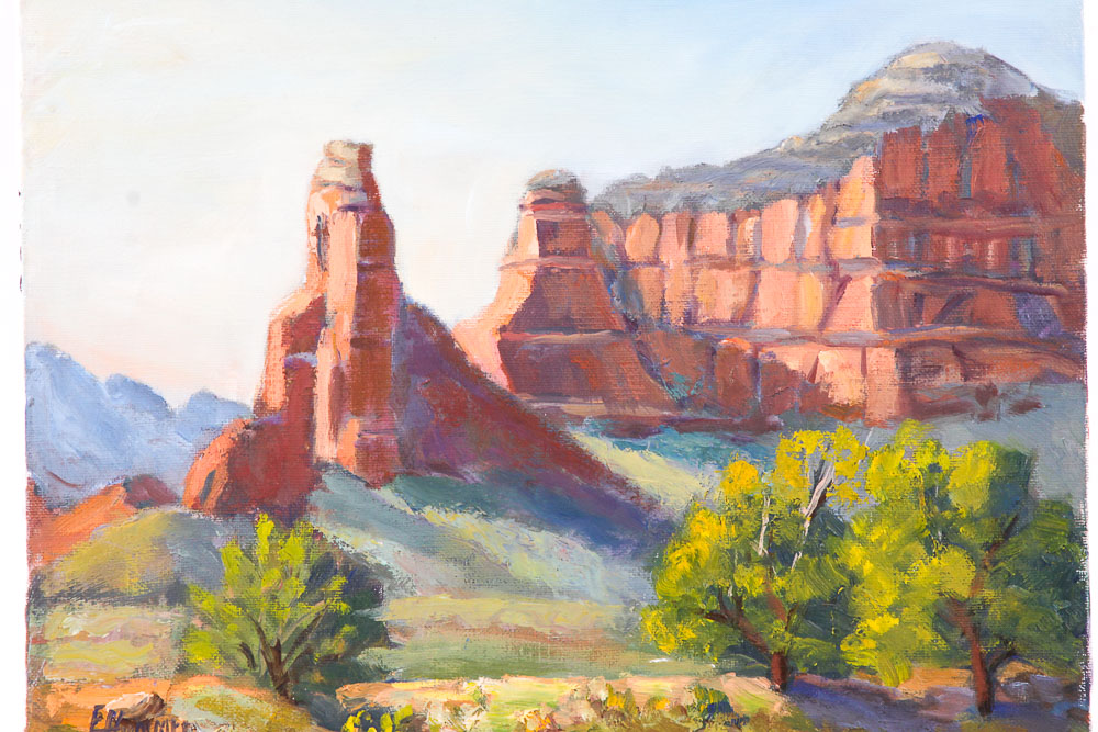 Ed Hummer Oil Painting "Desert Pillar"