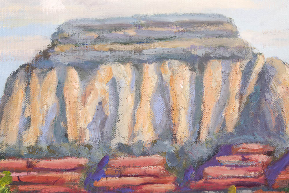 Judge Ed Hummer Oil Painting on Canvas of Desert Landscape