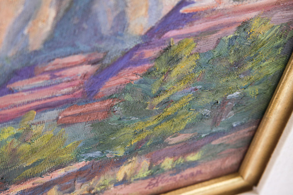 Judge Ed Hummer Oil Painting on Canvas of Desert Landscape