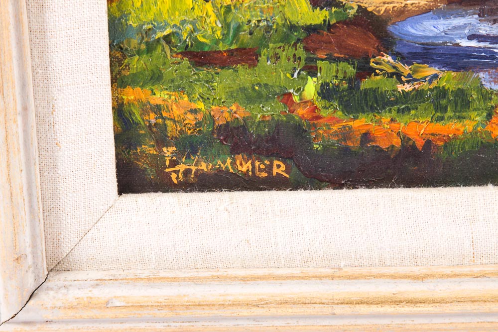 Original Oil Painting of an Autumn Landscape by Ed Hummer