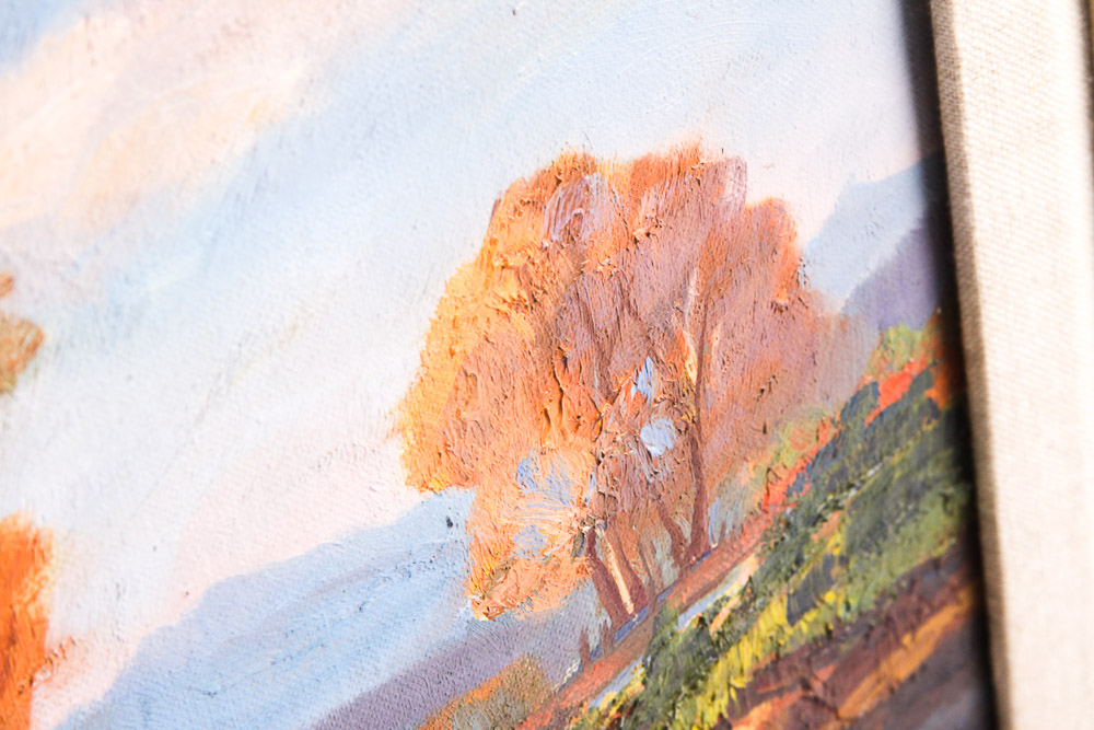 Original Oil Painting of an Autumn Landscape by Ed Hummer