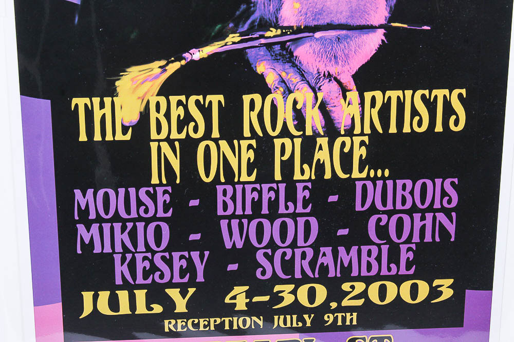 Poster for the Funky Monkey Rock Art Show in Boulder Colorado Designed by Biffle