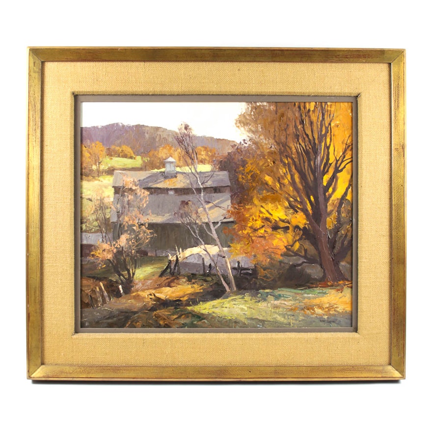 Ken Gore Oil Painting on Board "October Color"