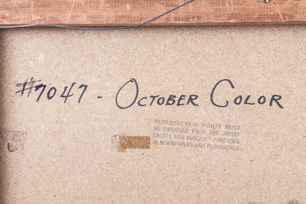 Ken Gore Oil Painting on Board "October Color"