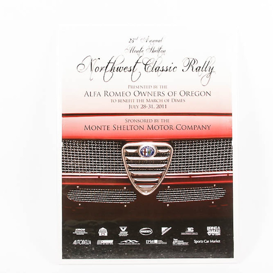 Alfa Romeo Monte Shelton Car Rally Poster