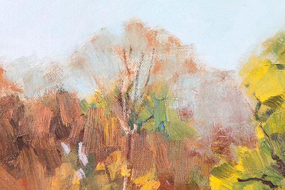 Ed Hummer Oil Painting on Canvas "After Fishing"