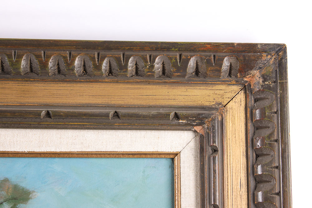 Ed Hummer Oil Painting on Canvas "After Fishing"