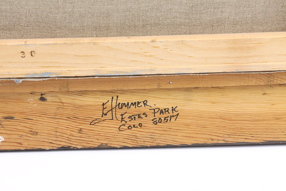 Ed Hummer Oil Painting on Canvas "After Fishing"