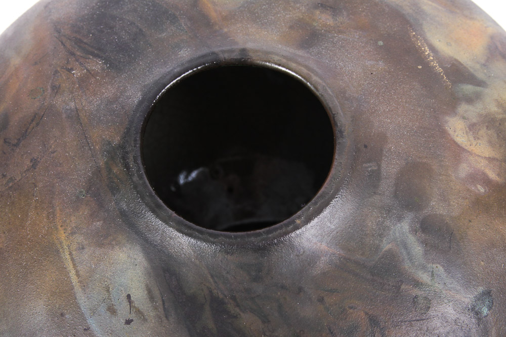 Anthony Evans Signed Raku Pottery Vase