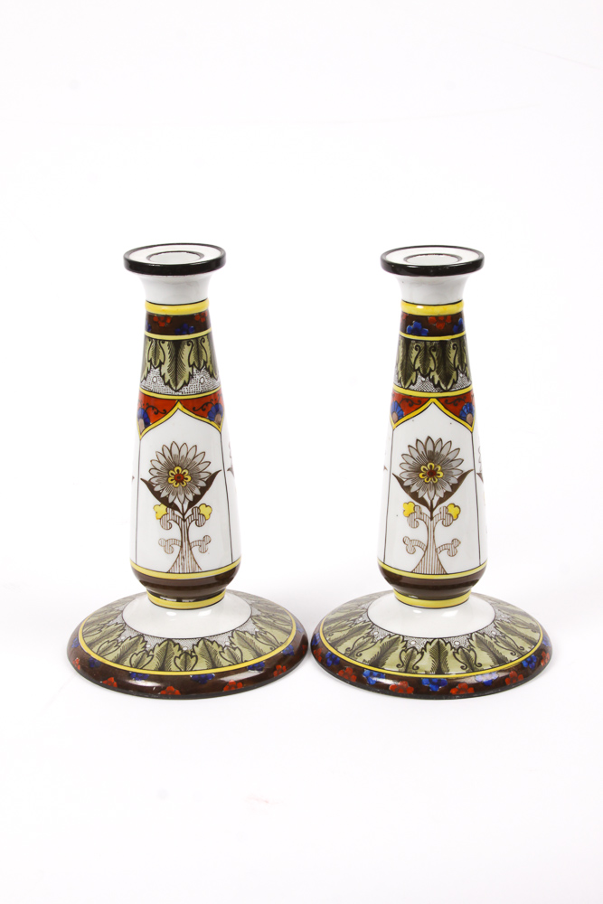 Vintage Noritake Candle Holders and Bowl