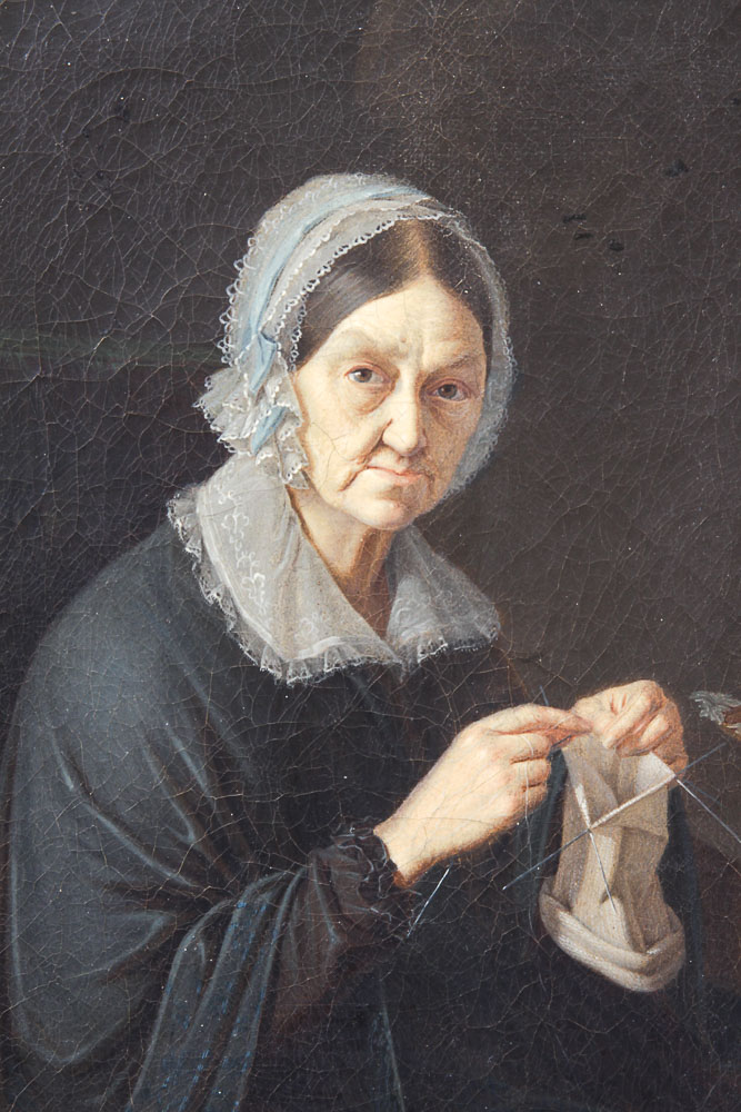 Antique Oil Portrait on Canvas