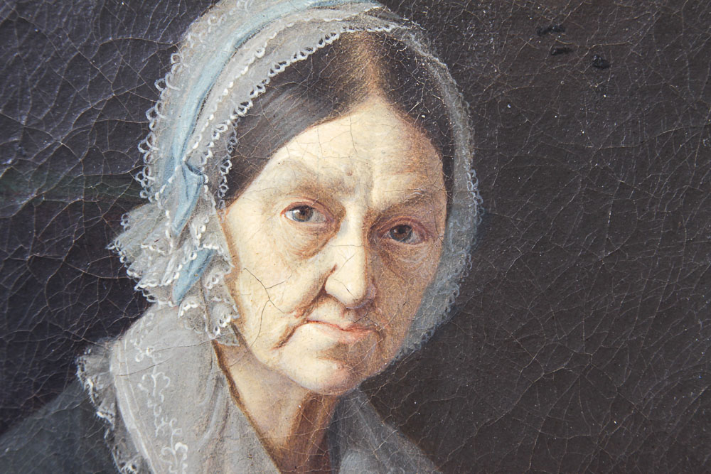 Antique Oil Portrait on Canvas