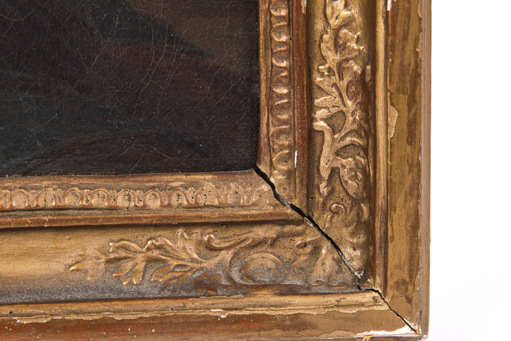 Antique Oil Portrait on Canvas