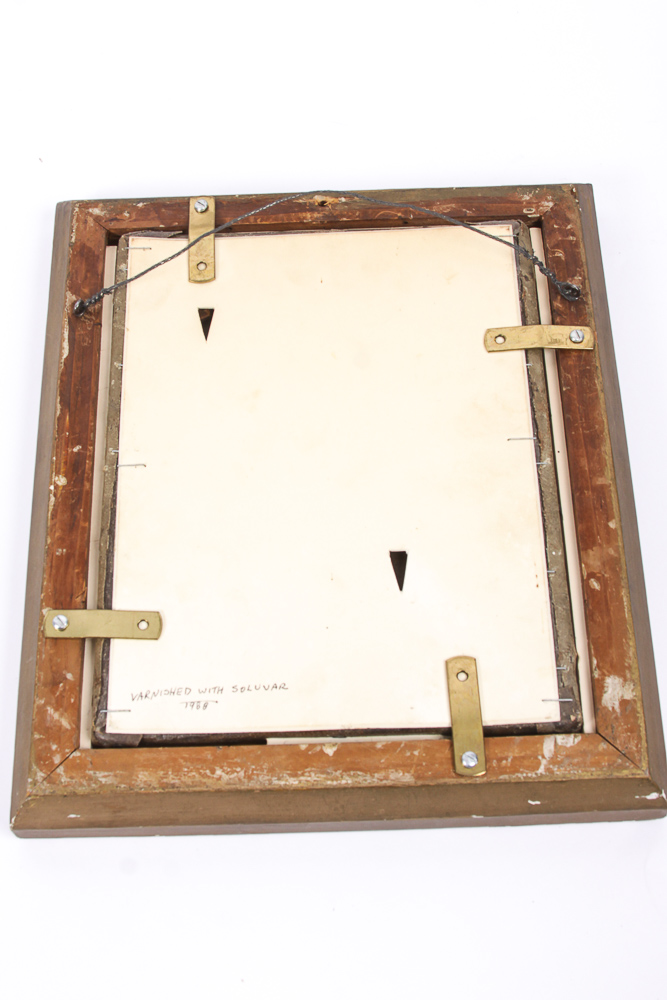 Antique Oil Portrait on Canvas