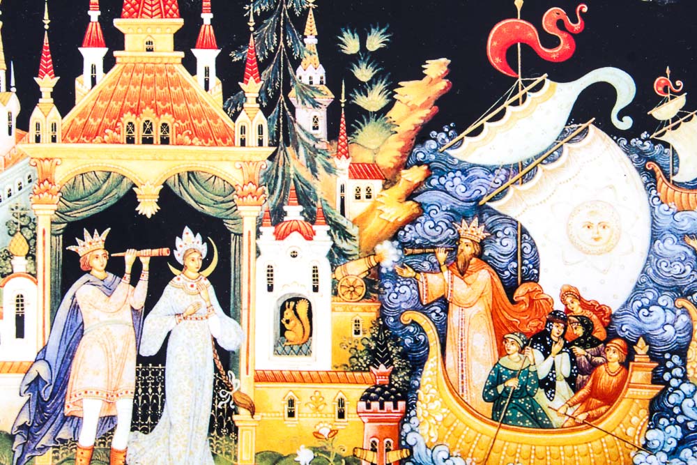 Russian Lacquered and Hand-Painted Trinket Boxes