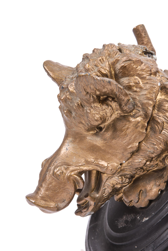 Vintage Cast Metal Wild Boar's Head Door Knocker