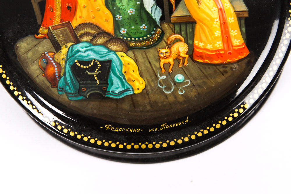 Five Black Lacquer Legend and Fairy Tale Boxes