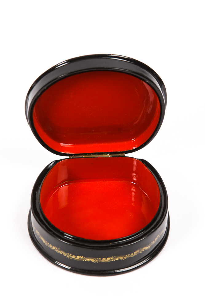 Five Black Lacquer Legend and Fairy Tale Boxes