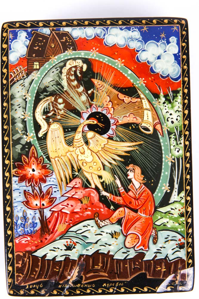 Five Black Lacquer Legend and Fairy Tale Boxes