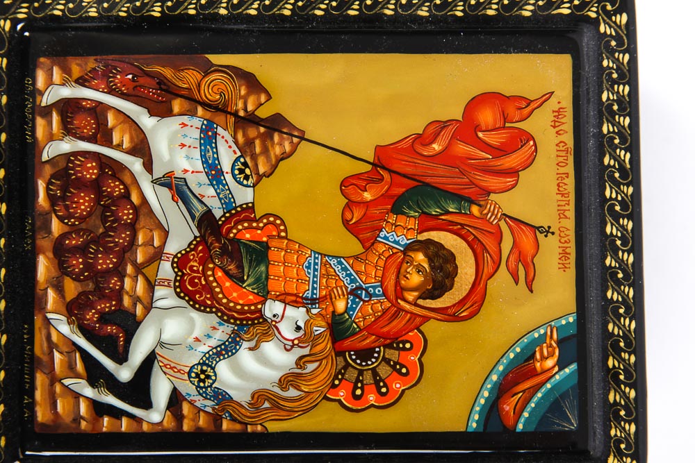 Five Black Lacquer Legend and Fairy Tale Boxes