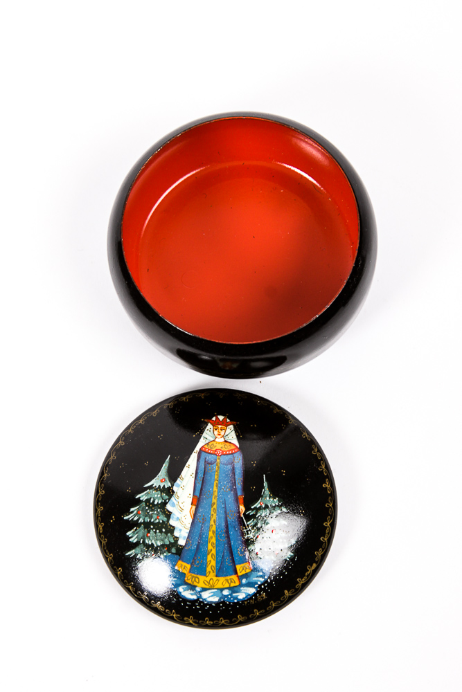 Collection of Hand Painted and Signed Russian Lacquer Boxes