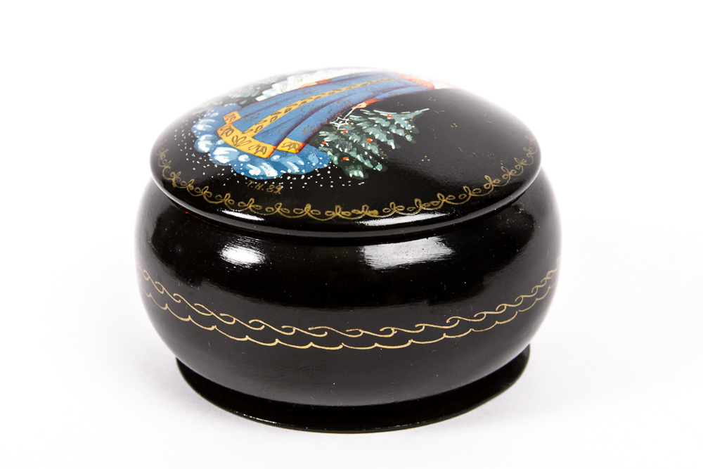 Collection of Hand Painted and Signed Russian Lacquer Boxes