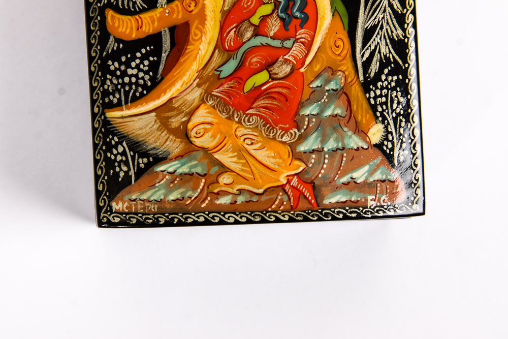 Collection of Hand Painted and Signed Russian Lacquer Boxes