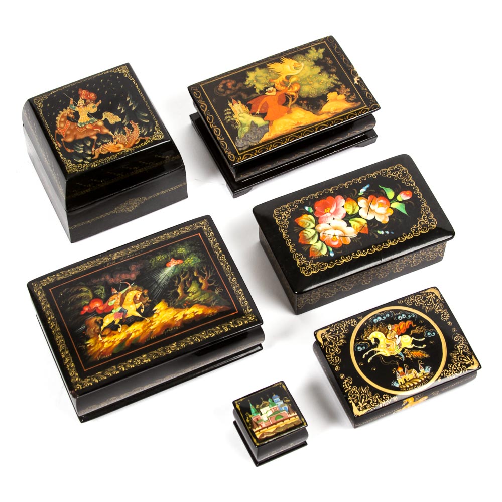 Russian Lacquer Boxes Featuring Palekhy