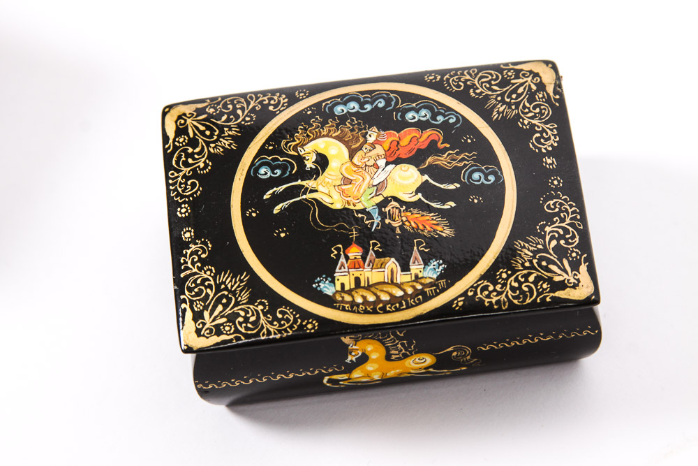 Russian Lacquer Boxes Featuring Palekhy