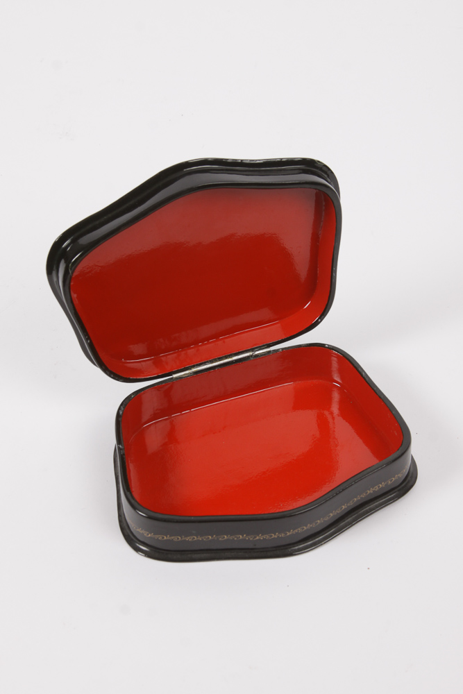 Signed Hand-Painted Russian Lacquer Box