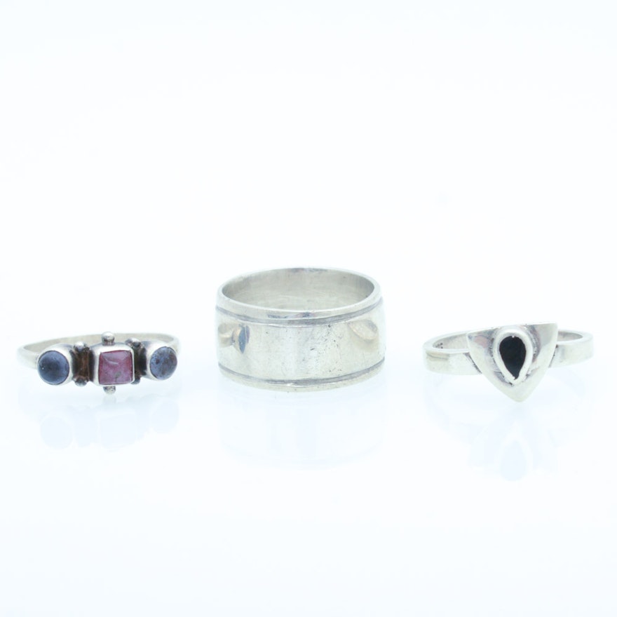 Sterling Silver and Gemstone Rings