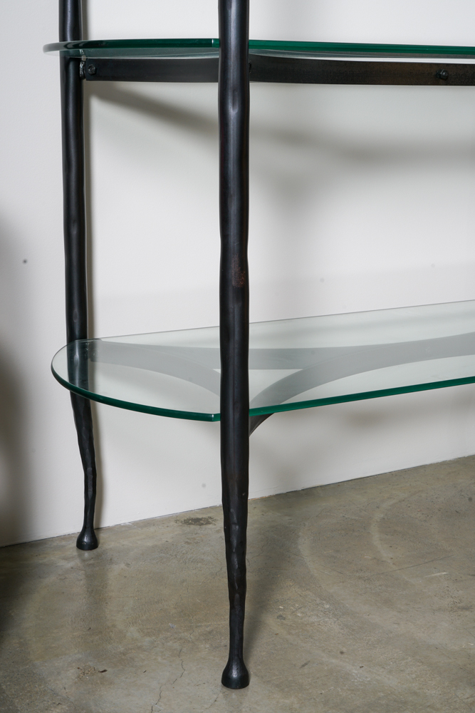 Modern Glass & Metal Display Shelf