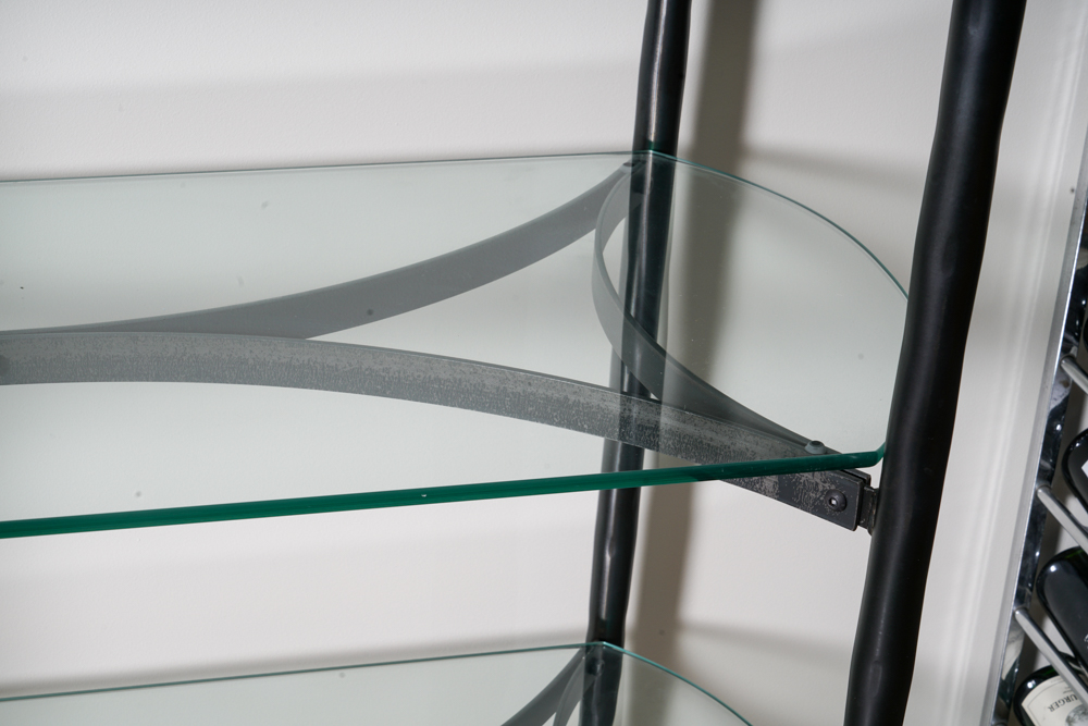 Modern Glass & Metal Display Shelf