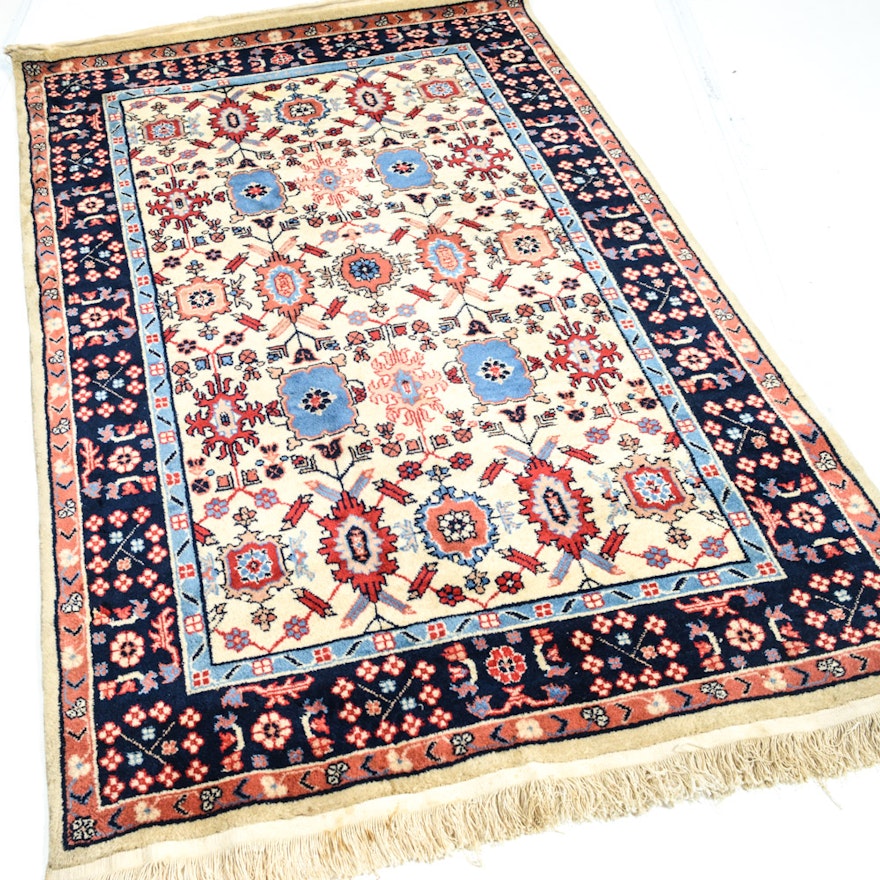 Hand-Knotted Indo-Persian Mahal Area Rug