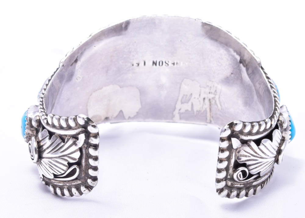 Jameson Lee Navajo Diné Sterling Silver Turquoise Cuff Bracelet