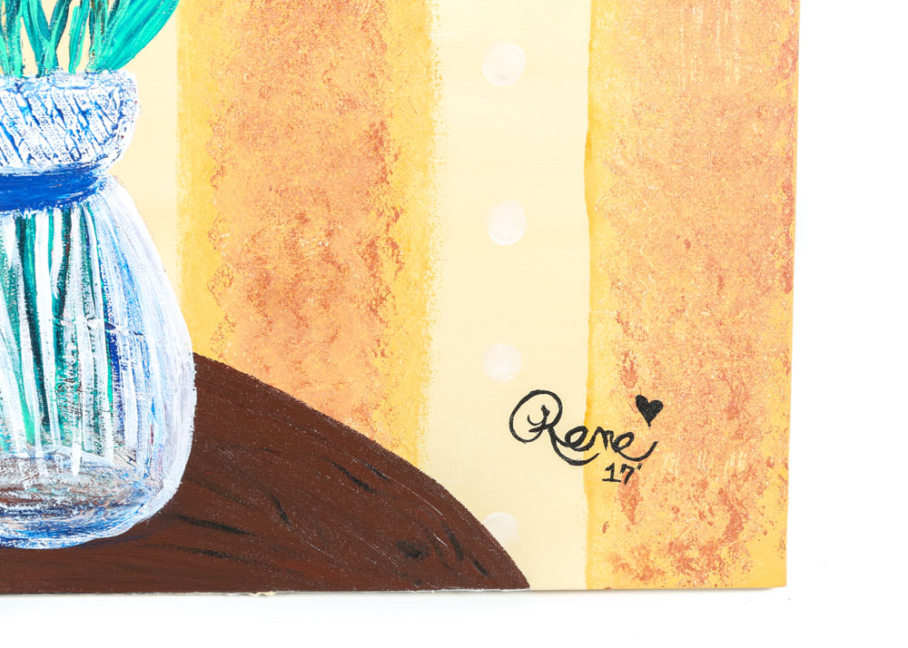 René Acrylic Painting on Canvas Painting