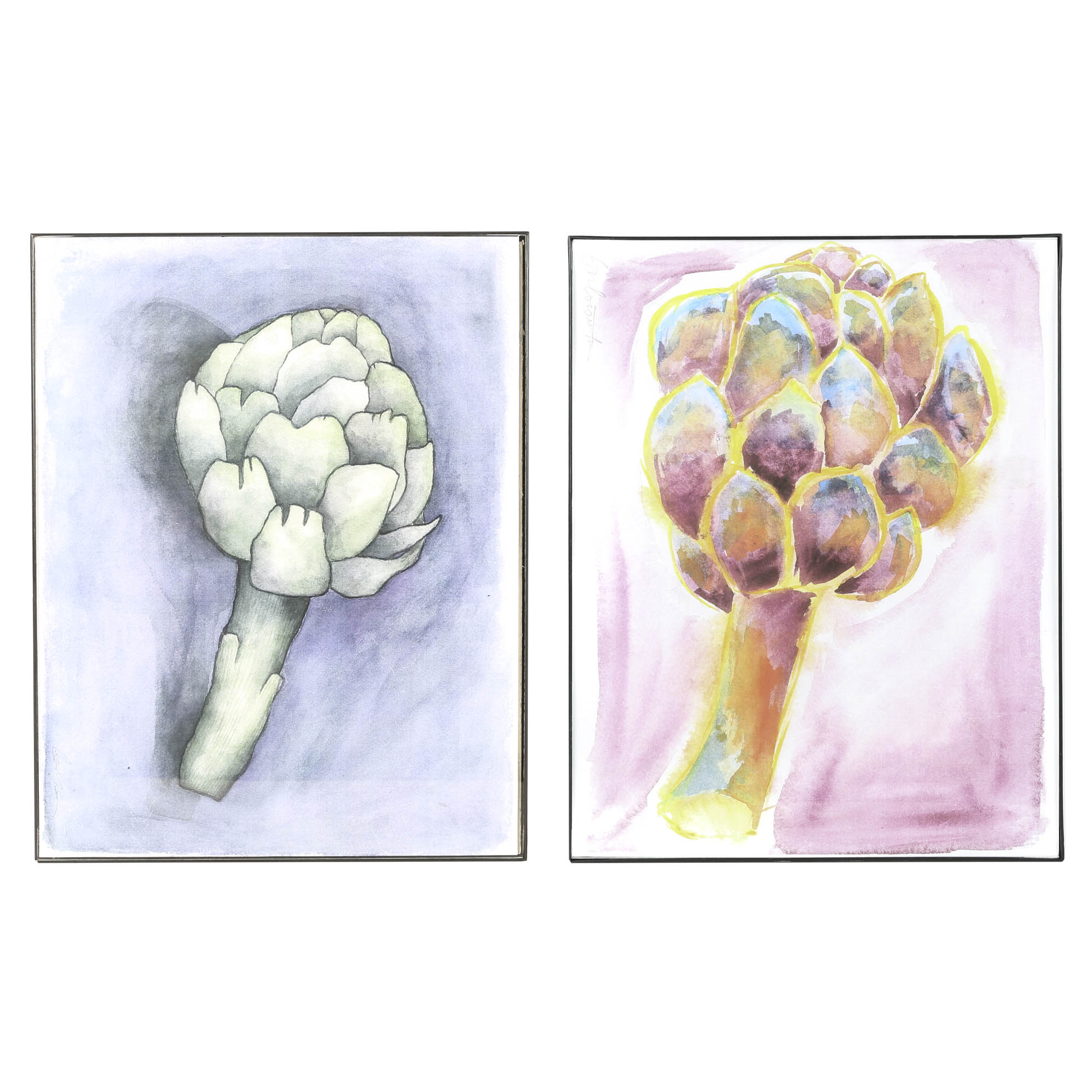 After Barbara Man Offset Lithographs "Artichoke I" and "Artichoke II"