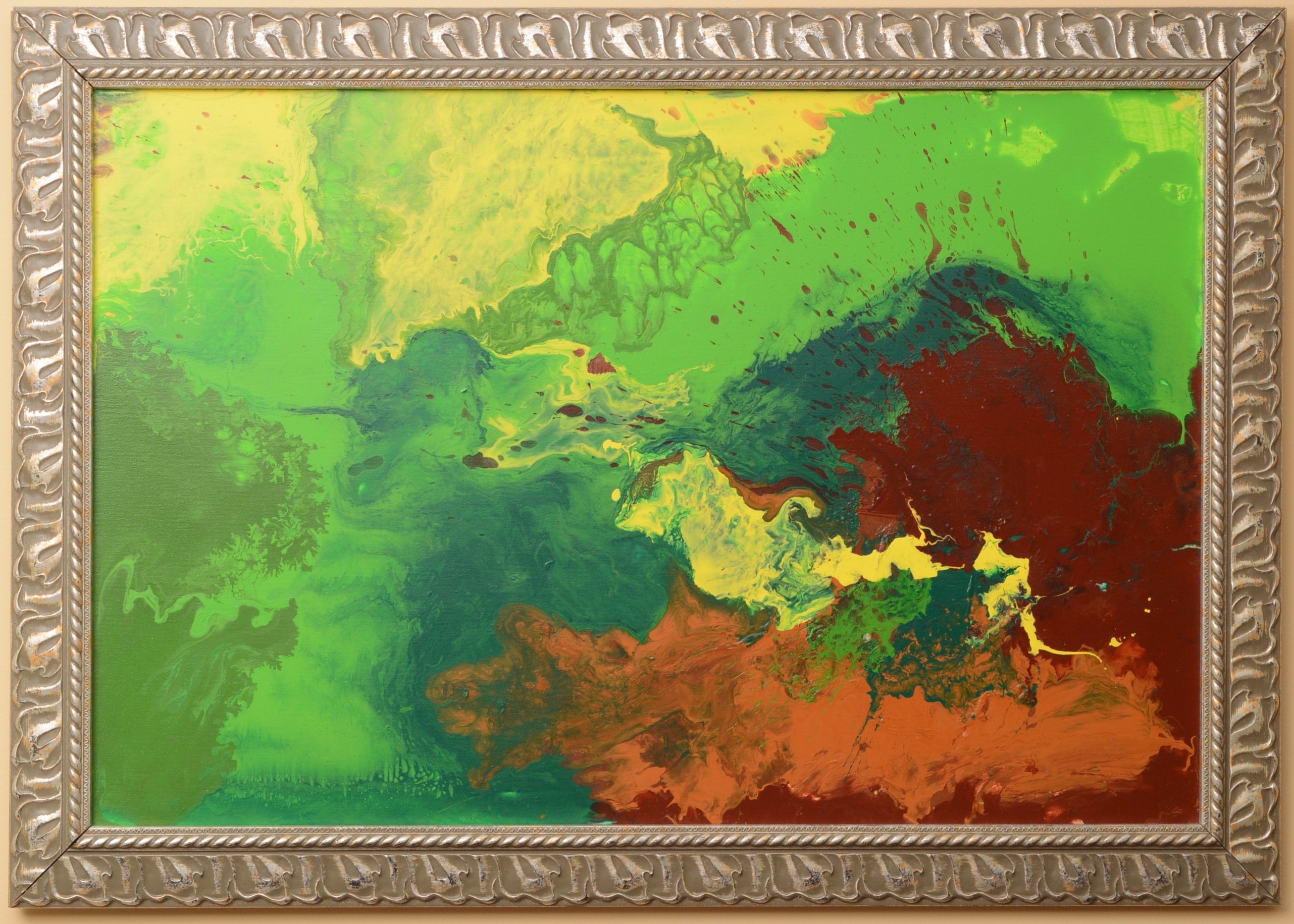 Debra Malinovsky Acrylic on Canvas "Green In The Cosmos"