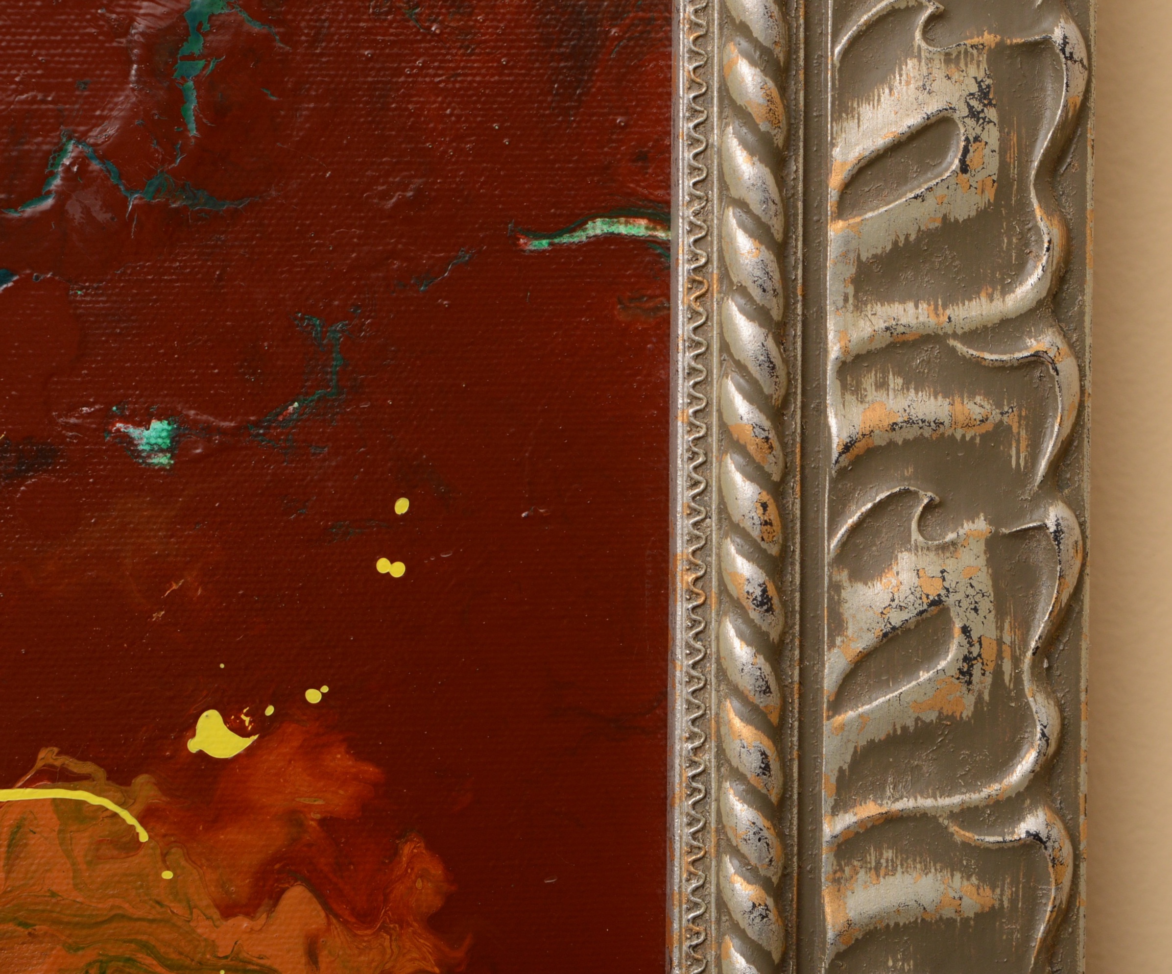 Debra Malinovsky Acrylic on Canvas "Green In The Cosmos"