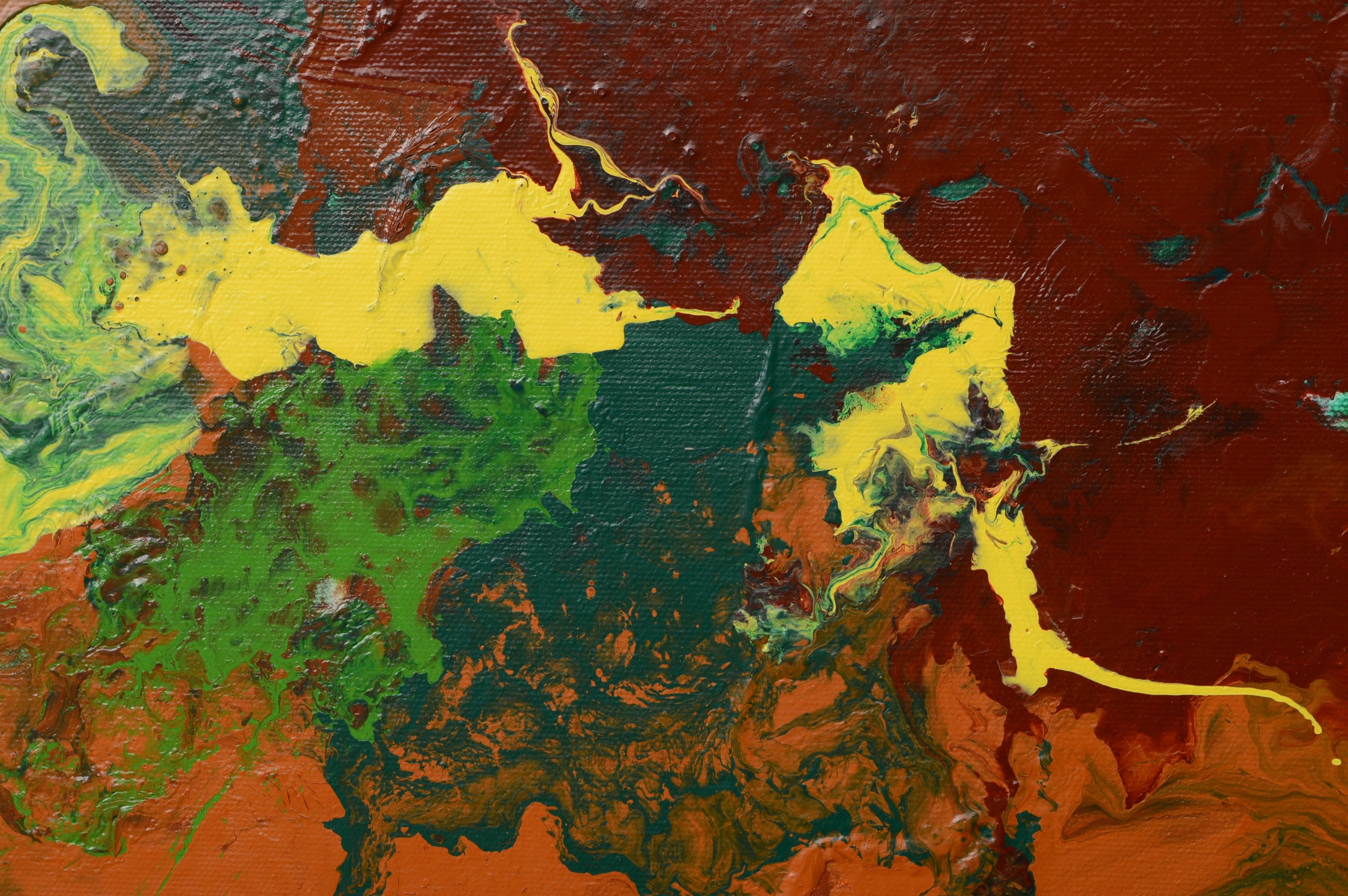 Debra Malinovsky Acrylic on Canvas "Green In The Cosmos"