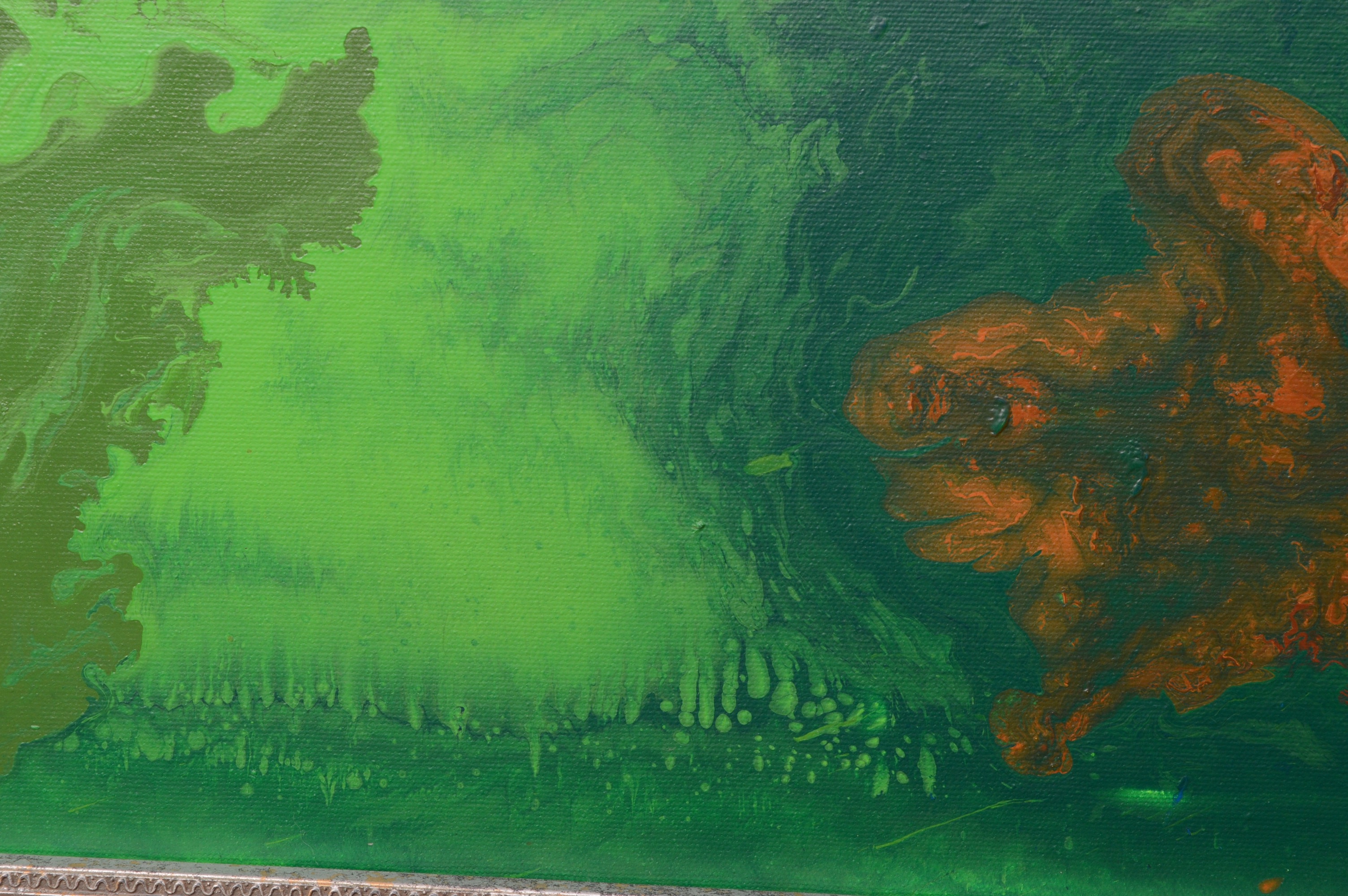 Debra Malinovsky Acrylic on Canvas "Green In The Cosmos"