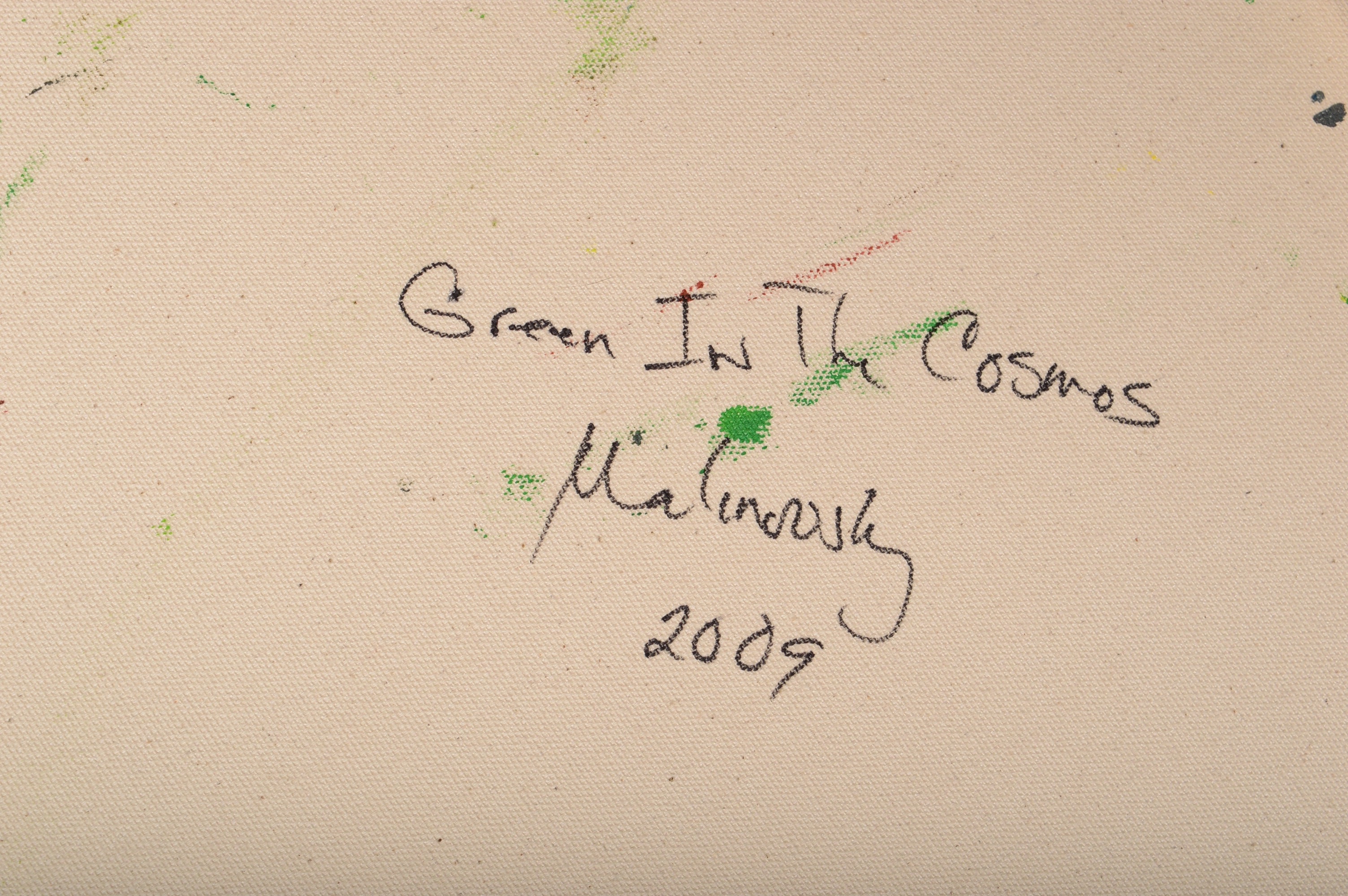 Debra Malinovsky Acrylic on Canvas "Green In The Cosmos"