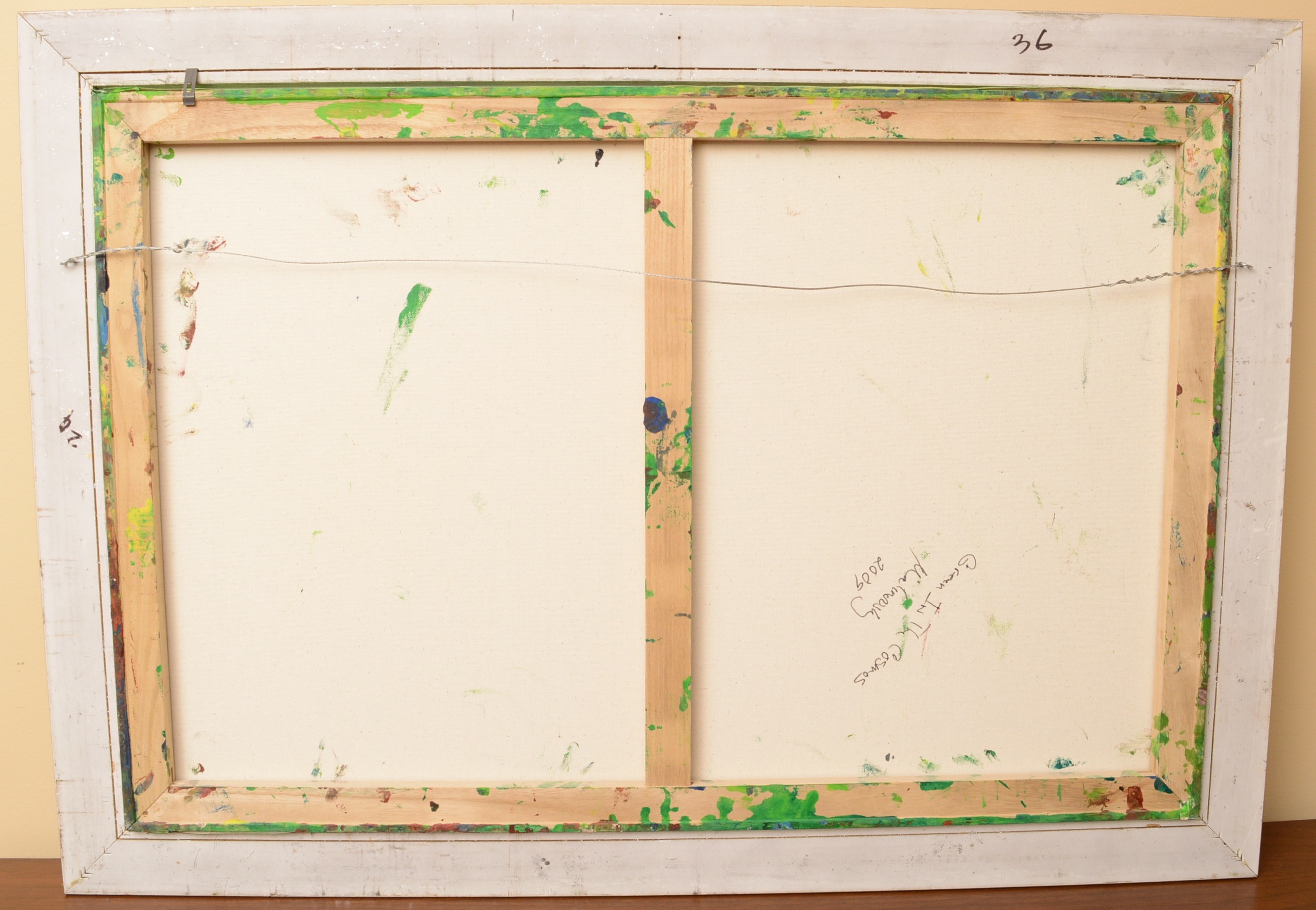 Debra Malinovsky Acrylic on Canvas "Green In The Cosmos"