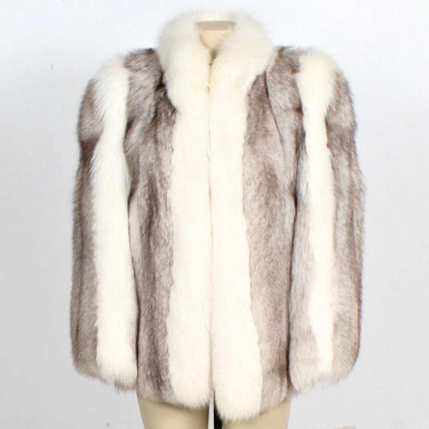 Not Just Mink Blue Fox Fur Coat