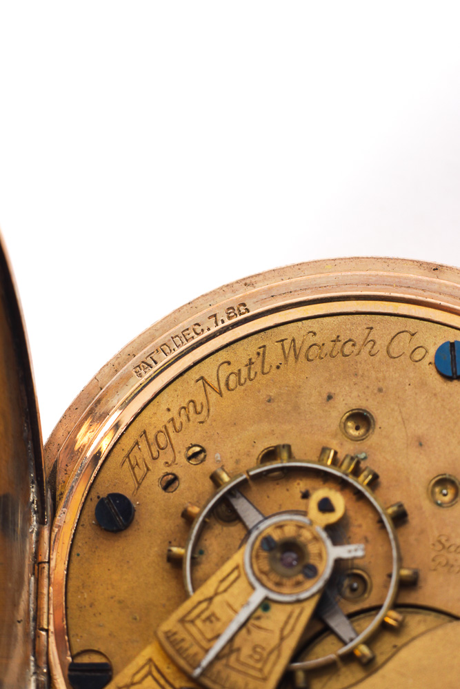 Antique Circa 1895 14K Gold Elgin Pocket Watch