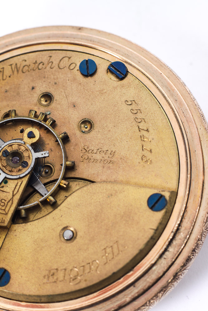 Antique Circa 1895 14K Gold Elgin Pocket Watch