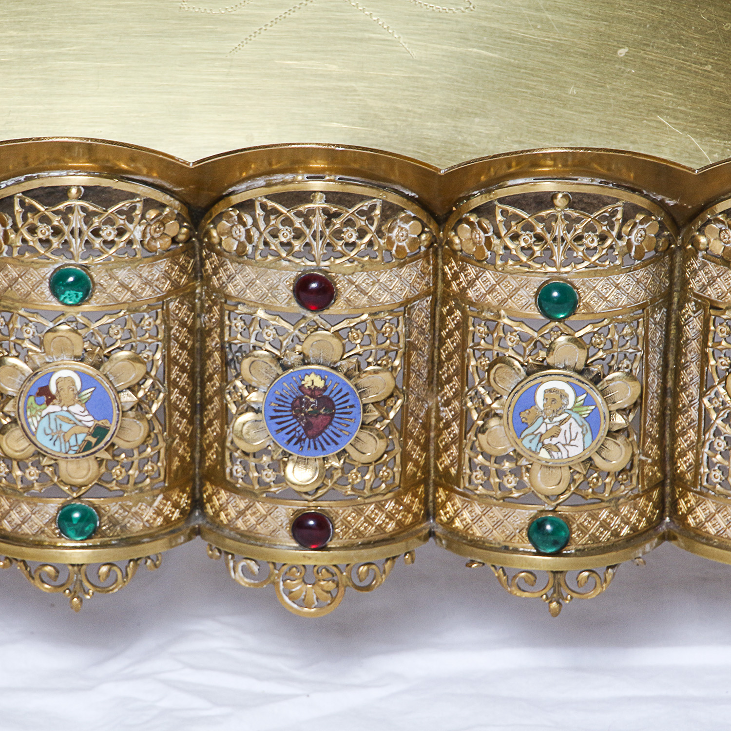 Vintage Brass and Enamel Bible Stand